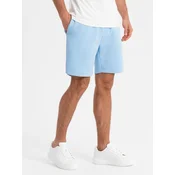 Ombre Unisex sweat shorts with drawstring waist - blue