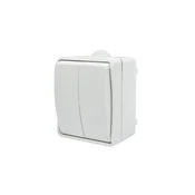 Nadometno stikalo za lestenec Aqua Plus IP44 belo 40223