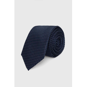 Svilena kravata Calvin Klein mornarsko modra barva, K10K113144