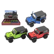 Kinsmart Avto Jeep Wrangler 2018 trda streha 12,5cm kovina/plastik 4 barve na hrbtni strani