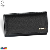 Princ Leather Ženski kožni novcanik Alfa Luxury, Crni