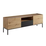 TV stol Lunole 109 (Artisan hrast + Crna) Artisan hrast, Crna, 180x60x42cm