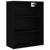 MAISON CHIC Viseča Stenska omarica - Zidna omarica črna 69,5x32,5x90 cm iu1085, (22063414)