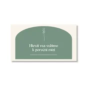 Personal Kartica kot povabilo za mizo - Greenery Rose Izberite količino: 31 kos - 60 kos