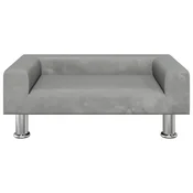 Pasja postelja svetlo siva 70x45x26,5 cm žamet