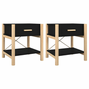 Nocni ormarici 2 kom crni 42 x 38 x 45 cm od konstruiranog drva