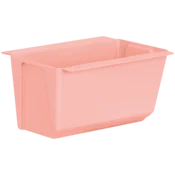ANGELI Cvetlični lonček + nosilci za montažo na paleto ali ograjo Easy 18x10x10 cm roza
