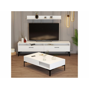 Hanah Home Set TV komoda i klub stolic bijeli