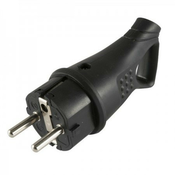 Somogzi elektronic KFt utikac šuho pod uglom 45* gumeni IP44 crn 250V/16A/3680W ( KABU45/Z )