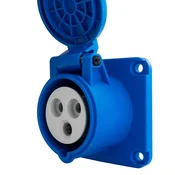 tp electric RAVNA VTIČNICA ZA NAPAJALNO PLOŠČO CEE 3P 16A 230V IP44 70X70MM INDUSTRIJSKA