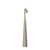 Vibia LED baterijska namizna svetilka Africa, višina 40 cm, temno bež - Dnevna soba/jedilnica - Dizajn - Kovina