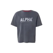 ALPHA INDUSTRIES Majica mornarska/svetlo siva