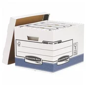 Arhivska škatla, kartonska, standardna, BANKERS BOX SYSTEM by FELLOWES®, modra, 10 kosov
