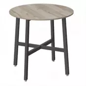 Songmics Okrogla jedilna miza 80x75 cm rjava