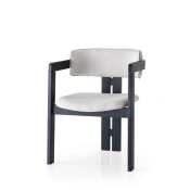 Hanah Home Trpezarijska stolica 58x76x49cm Krem-Crna