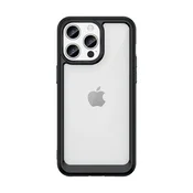 HURTEL Okrepljeno ohišje z upogljivim okvirjem za iPhone 15 Pro Max Outer Space - črno