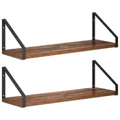 Vidaxl Stenske police 2 kos Star les 50 x 16 x 15,5 cm