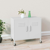 Greatstore omara za shranjevanje bela 60x35x49 cm jeklo