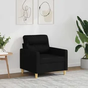 Fotelj črn 60 cm blago