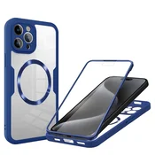 Hibridni Full body ovitek Techsuit ColorVerse 360 MagSafe za iPhone 15 Pro - blue