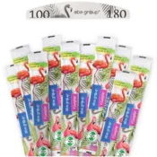 Aba Group VAREN PAKET STANDARDNIH PILC ZA NOHTE HALF-MOON 100/180 - FLAMINGO, 10 kosov