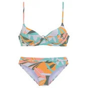 SUNSEEKER Bikini ecru/turkizna/jelka/temno oranžna