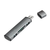 shumee USB 3.2 Gen2 2-portni hub z bralniki kartic, Logilink, UA0394