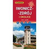 Compass Iwonicz-Zdrój, Rymanów-Zdrój in okolica. Turistična karta / Načrt mesta. Izdaja 2025. Kompas