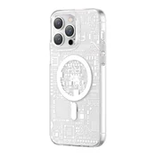 Kingxbar Kingxbar PQY Geek Series magnetno ovitje iPhone 14 Pro MagSafe srebrno