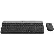 LOGITECH Slim Wireless Keyboard and Mouse Combo MK470 - GRAPHITE - HRV-SLV - INTNL - 920-009264