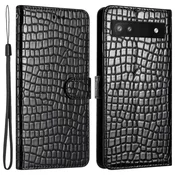 Infostyle Preklopna torbica crocodil za Google Pixel 6A, črna