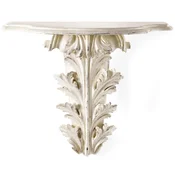 Casa Padrino luxury baroque solid wood wall console antique cream white - Italian baroque style wall decoration console - Baroque wall decoration - Baroque furniture - Made in Italy