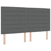 Vidaxl LED Box Spring Postelja Temno siva 180 x 200 cm blago