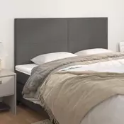 Uzglavlje sivo 200x5x118/128 cm umjetna koža