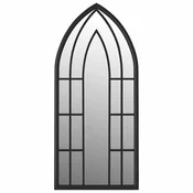 Vidaxl Ogledalo črno 100x45 cm železno za notranjo uporabo