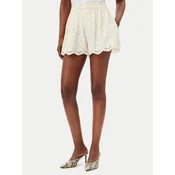 TWINSET Kratke hlače iz tkanine 251TT2363 Écru Loose Fit