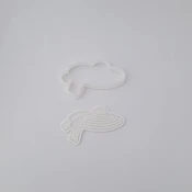 KREATIVNI SLATKIŠI Modla za kolace i ukrase Naocare, 10 cm, Bele