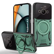 GS Oklepni ovitek za Xiaomi Redmi A3, magnetni obroč, zelen