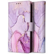 Crossbody mramorni ovitek Samsung Galaxy A54 5G - roza-vijoličen