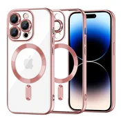 Ovitek Techsuit Luxury Crystal MagSafe za iPhone 14 Pro - pink