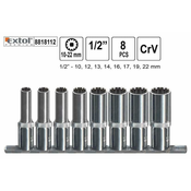 Extol Premium Gola oreščki Multilock 1/2 set 8 kosov 10-22mm