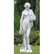 Casa Padrino Art Nouveau gargoyle sculpture woman with jugs gray H. 140 cm - Elegant gargoyle stone figure - Baroque & Art Nouveau Garden Decoration Accessories