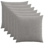 vidaXL Prevleka za blazino 6 pcs HEERLEN Svetlo siva 55 x 55 cm