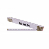 STREFA Zložljivi merilni trak Adam, Profi, bel, lesen, dolžina 2M/pakiranje 1 kos