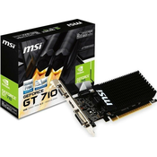 MSI nVidia GT710 2GB DDR3 MSI VGA DVI-D HDMI Low profile - pasivna V809-2000R, (605843)