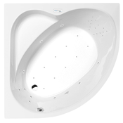 POLYSAN SIRIUS Hidromasažna Kad 130x130: Highline Hydro-Air Sistem, Kromirana, Akrilat