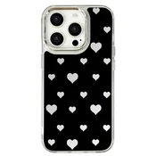 INF Ogledalo Poslikan Ovitek za Telefon iPhone 16 (6.1) - Črno Srce, (5000080907)
