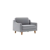 ATELIER DEL SOFA 1-Seat Sofa - fotelja Robin Loveseat Fog Grey Walnut