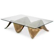 Casa Padrino luxury aluminum coffee table vintage brass 140 cm