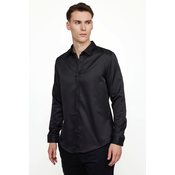 TUDORS Muška košulja Slim Fit crna